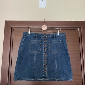 J.Crew Denim Button Down Mini Skirt